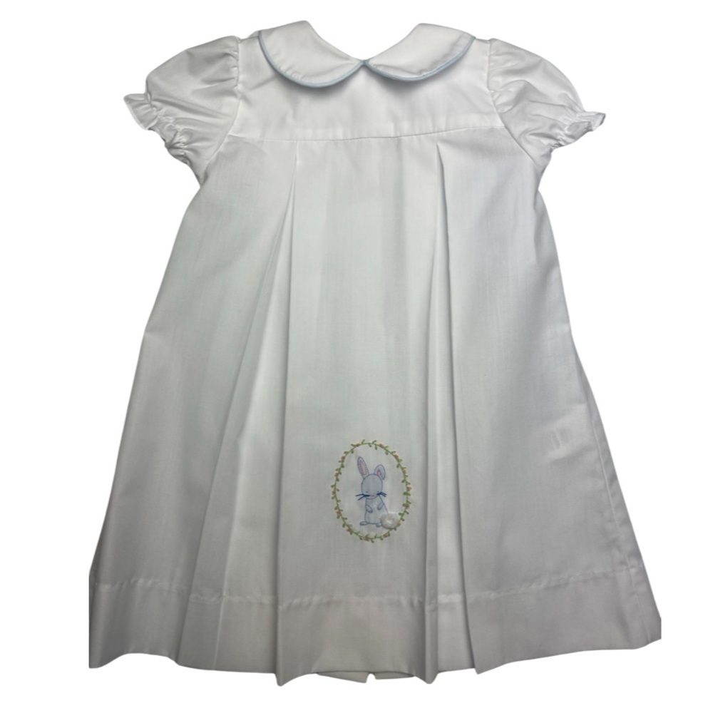 NWT Bailey Boys Shadow Embroidery Bunny Day Gown One Size
